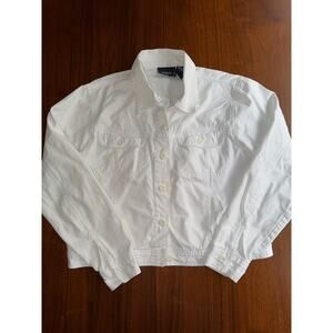 Vintage Bill Blass Jeanswear Women's Cotton Jacket White - Size S